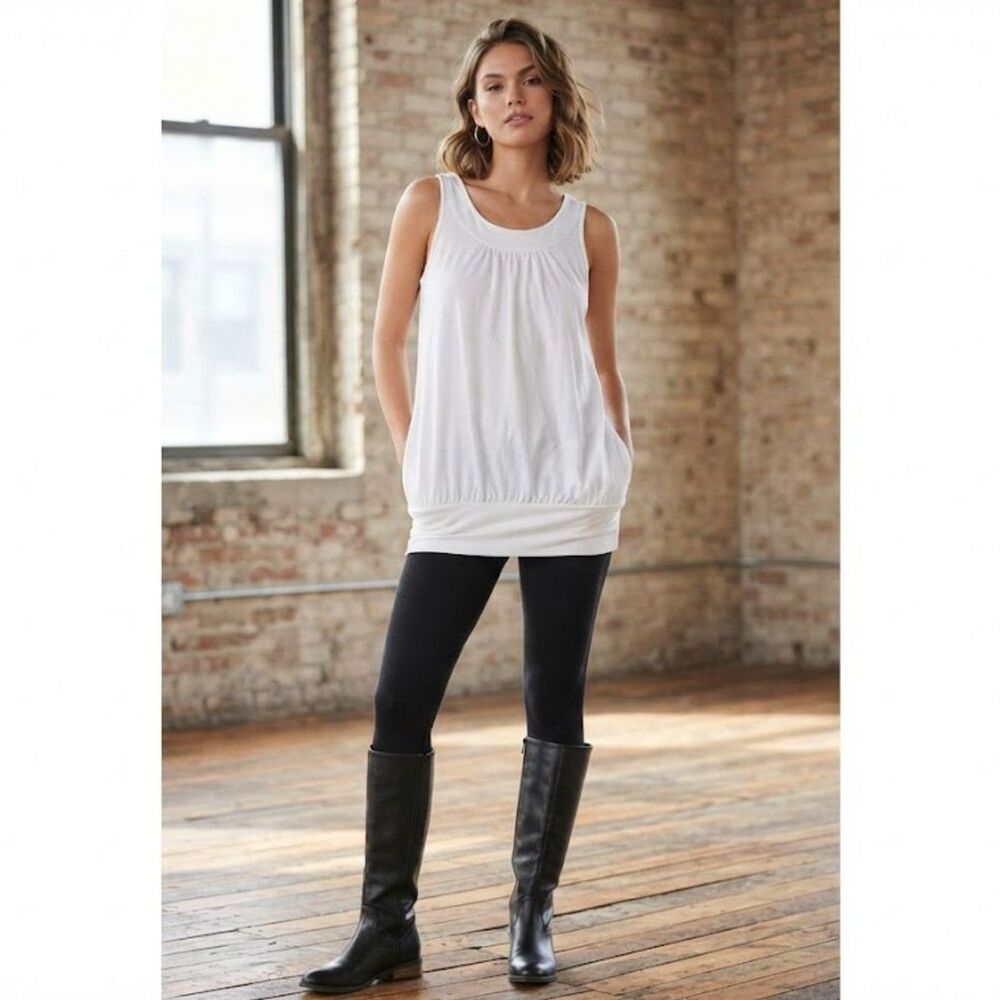 Wet Seal Women's White Tunic Tank Y2K